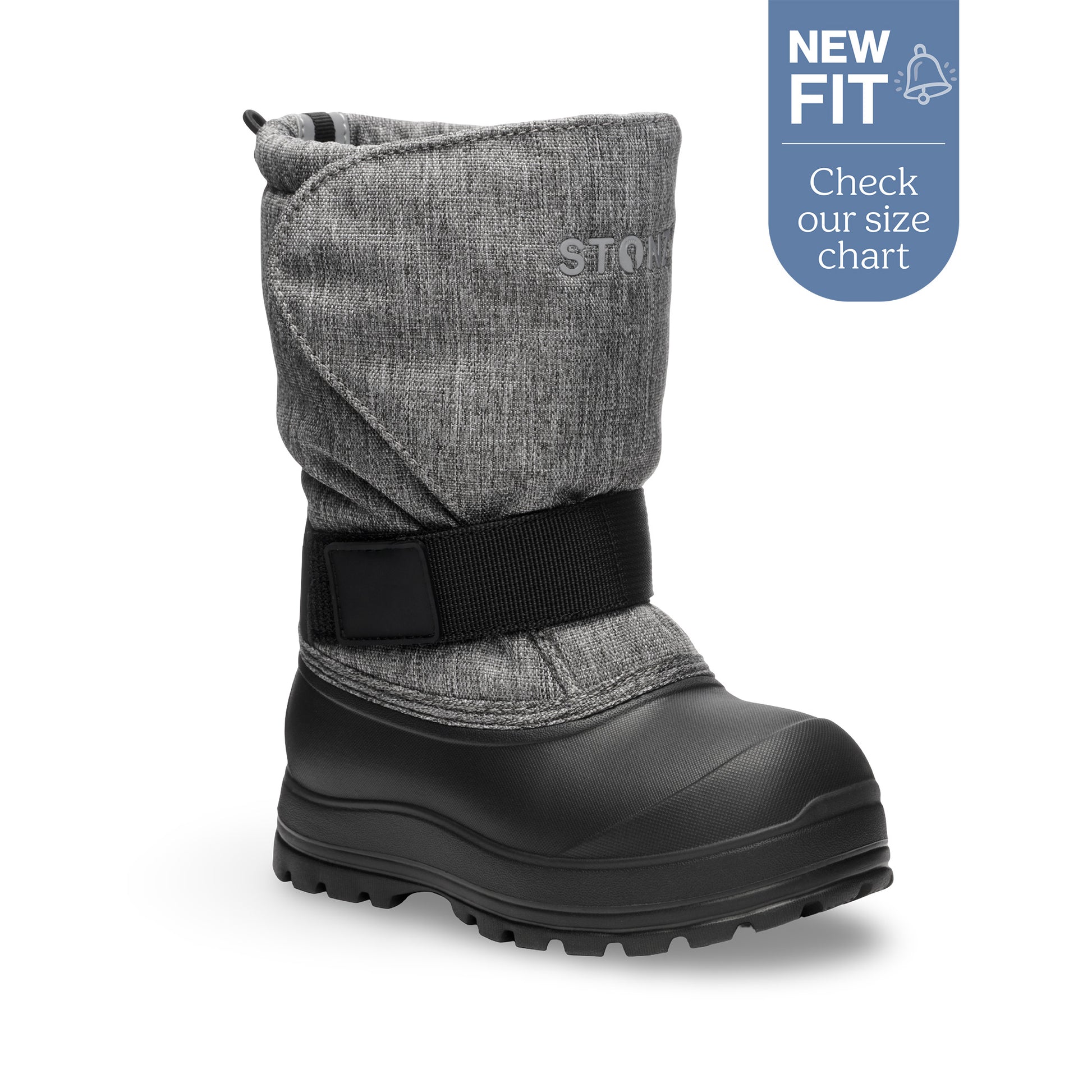 Trek Kid Ultra-Lightweight Insulated Winter Boot with Liner - Stonz alt::Heather Grey