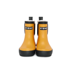 Stonz Urban Natural Rubber Rain Boots in Sunflower with Liner. frontview