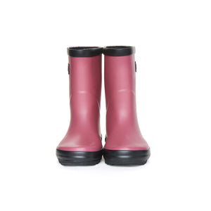 Stonz RainBoots in Dusty Rose with 100% waterproof rubber front view