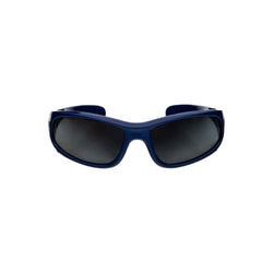 Stonz Kid Sunglasses in Navy with 100% UVA/UVB protection and polarized lenses. Front view.  