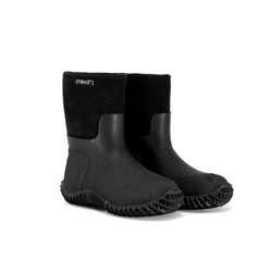 Stonz All-Season West Boots in Black for Toddlers and Kids, warm and waterproof material. ¾ turn view.