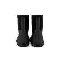 Stonz All-Season West Boots in Black for Toddlers and Kids, warm and waterproof material. Back view.